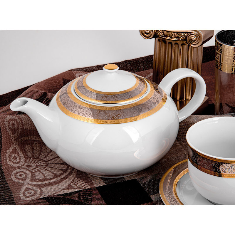 Théière antique en porcelaine de Bohème