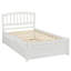 Structure de lit simple avec lit gigogne en bois, blanc