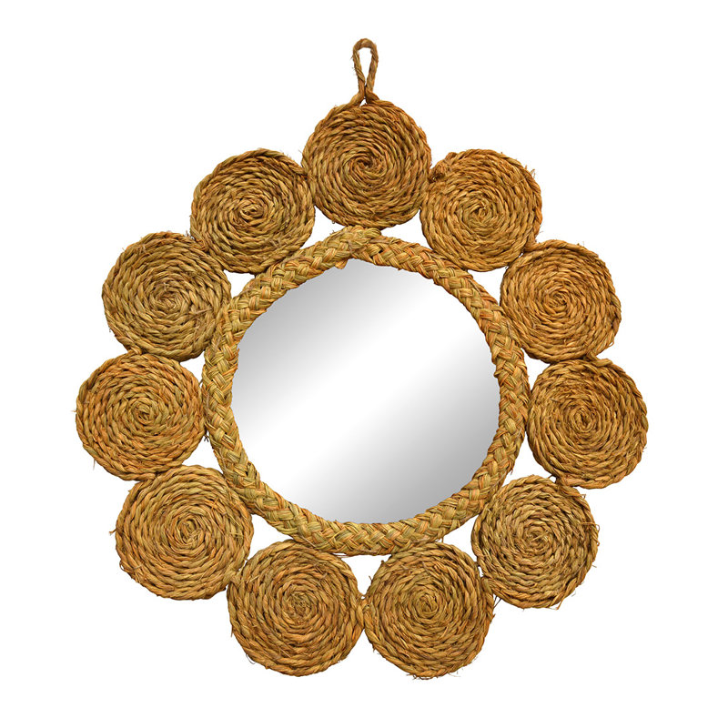 Cohen Esparto Grass Round Wall Mirror