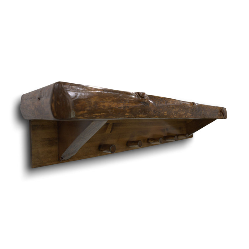 Tablette murale Live Edge, 5 pi avec chevilles en teinture américaine, 60