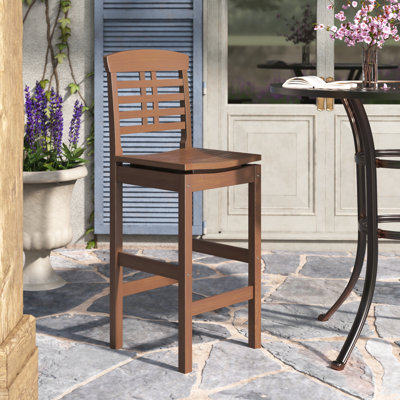 Benedetto Eucalyptus Outdoor 29.5'' Bar Stool
