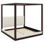 Lit à baldaquin contemporain en bois avec tête de lit tapissier-129768067-129768069