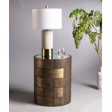 Florencia Glass Top End Table