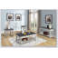 Console antique blanche et brune avec rangement