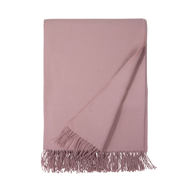 Madison Woven Baby Alpaca Throw Blanket, Dusty Rose