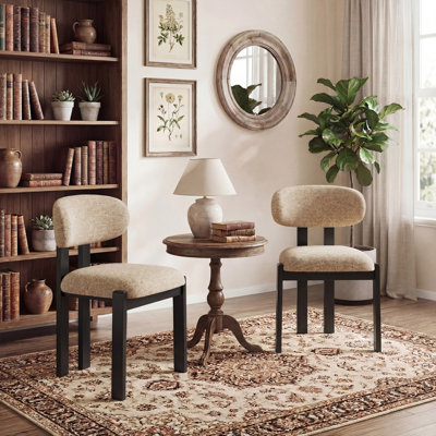 40.5cm H Fabric Upholstered Upholstered Back Side Chair in Dark Blue