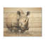 «Mighty Strong Rhinoceros - Rhinoceros», art sur bois de pin naturel-750433055