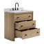 TileBar Studio Vanities Callum Natural Ash Vanity with Carrara Marble Top-1243495243