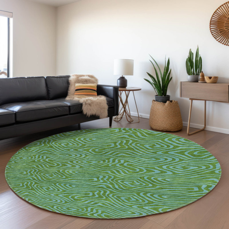 Tapis tourbillon AMF1031 lavable à la machine de qualité supérieure, Rond 8 pi