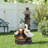 Ducks on the Farm and Birdhouse Outdoor Resin Fountain with Lights