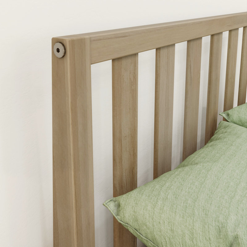Brubaker Solid Wood Slat Bed, Twin, Blonde