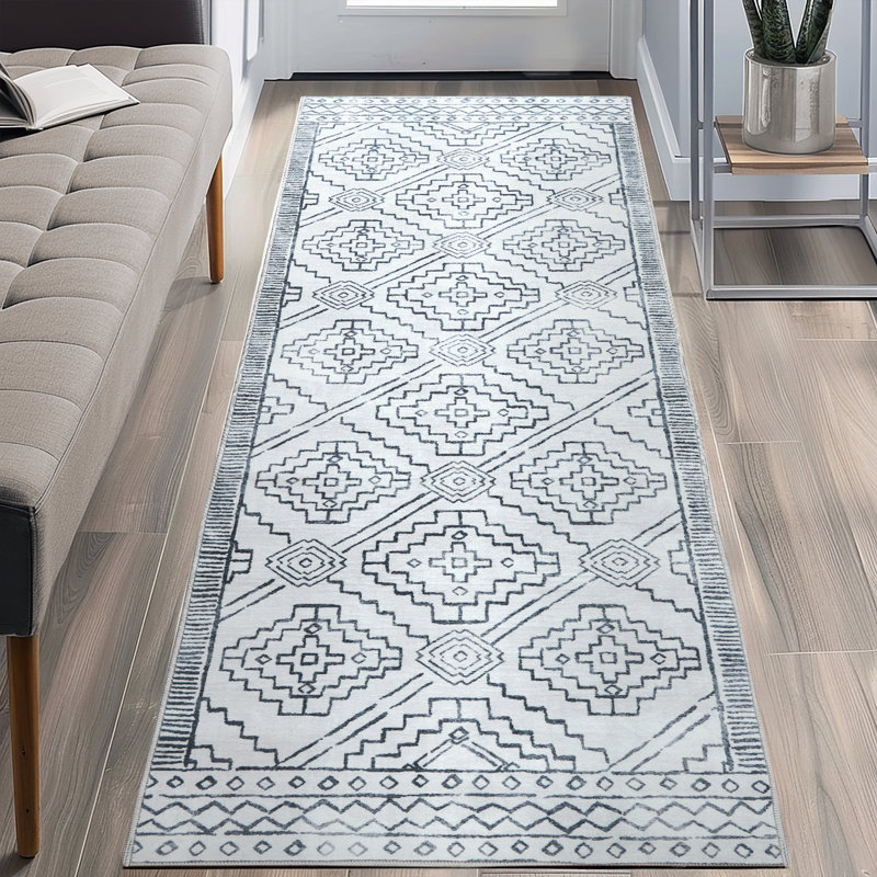 Kevontre Chenille Mashine Washable Vintage Indoor Arae Rug with Non-Slip Backing for Bedroom Living Room Kitchen Entryway