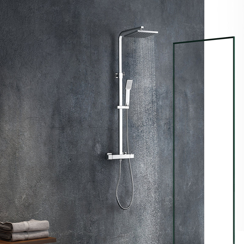 Pomme de douche double Liri Rain, Argent