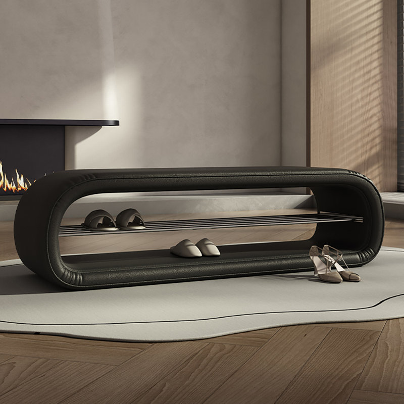 47.2'' Shoe Storage Bench, Black
