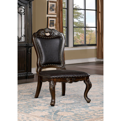 23.4" W Traditional Side Chair (2/CTN), Walnut/Dark Brown