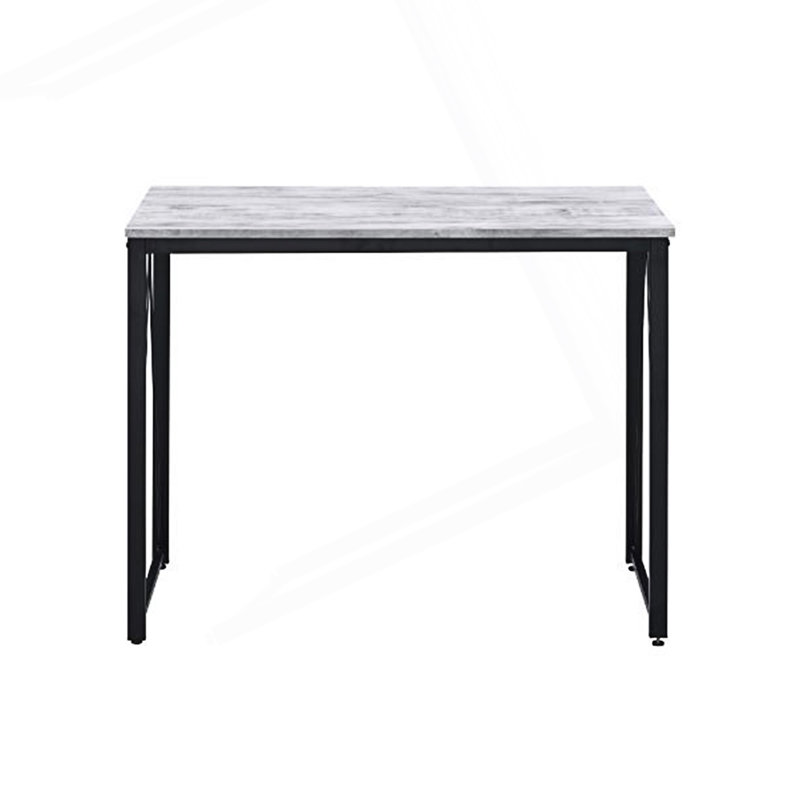 Bureau d'écriture rectangulaire avec base en métal