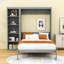 Lit escamotable en bois avec tablettes et lattes Geva-631003915-631003916