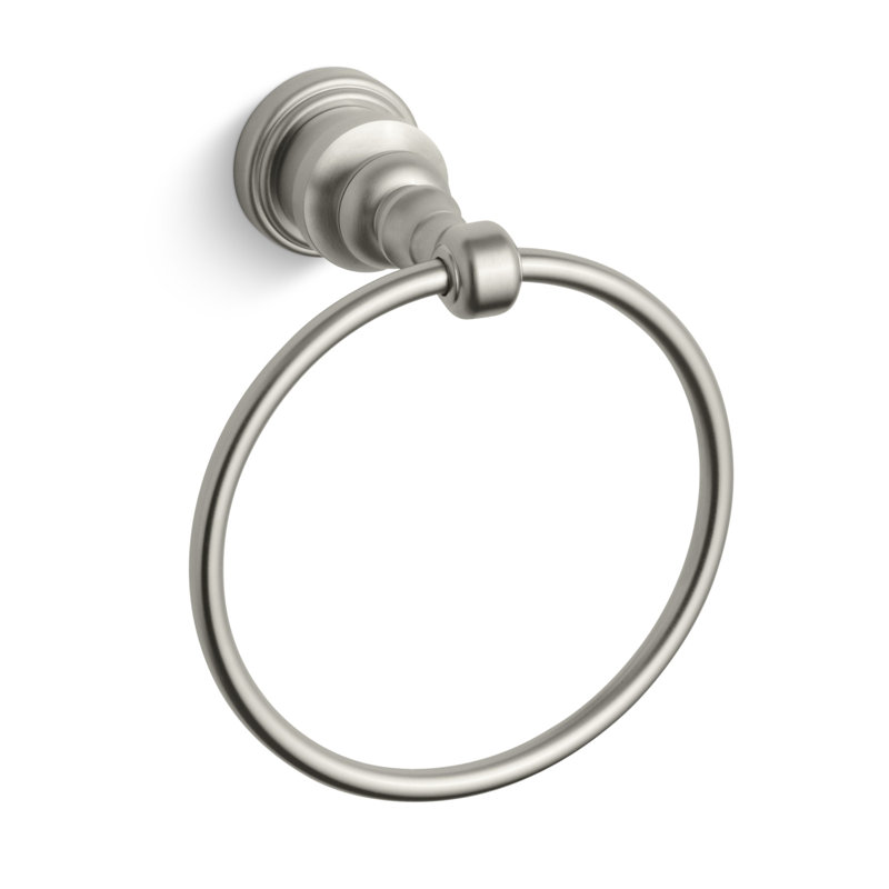 Iv Georges Wall Mounted Towel Ring, Vibrant Brushed Nickel