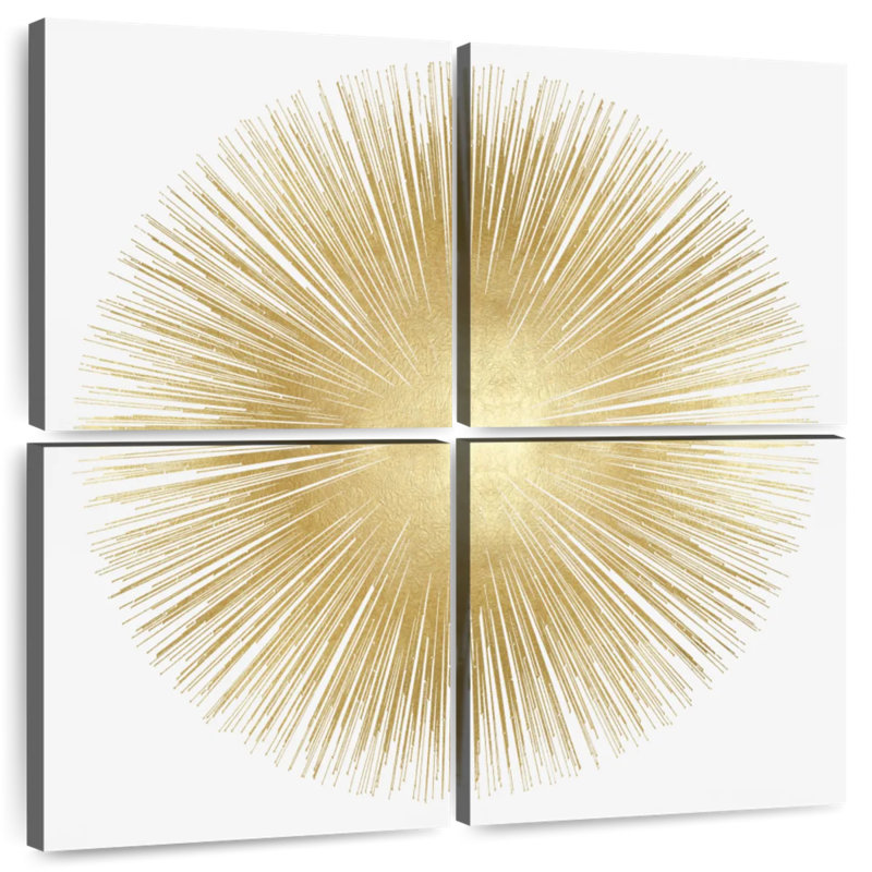 Avery Sunburst Soft Gold I, 50" H x 50" W