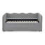 Lit de jour rembourré convertible 3-en-1 en vichy avec lit gigogne escamotable et poche de rangement latérale-1266776489-1266776488