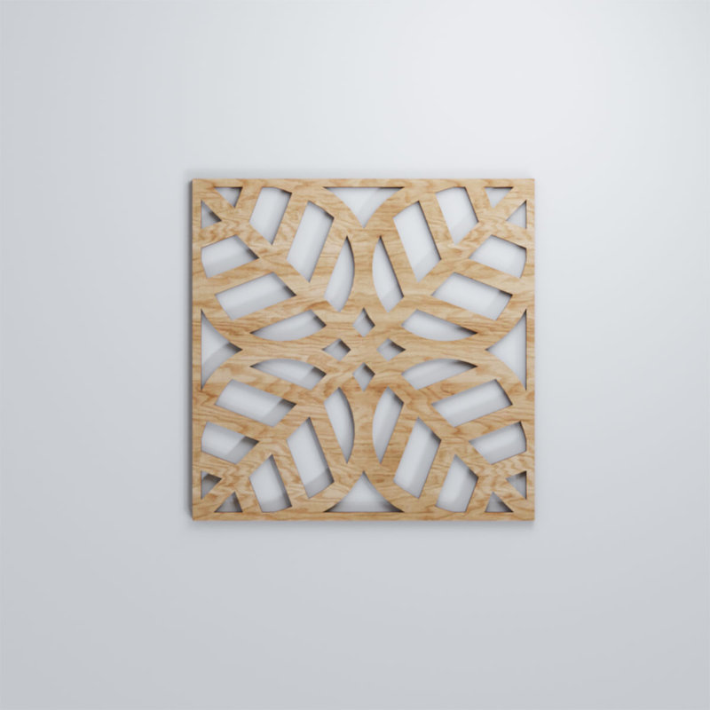 Panneaux muraux décoratifs en bois Garland, Chêne rouge, H 15 3/8 po x l 15 3/8 po x P 3/8 po