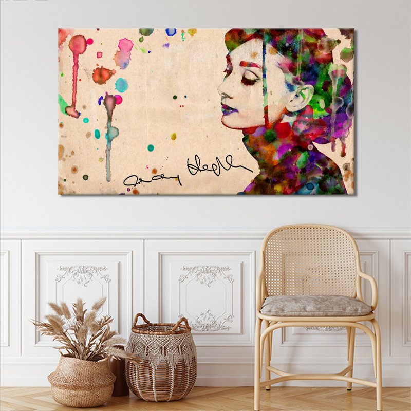 Audrey Hepburn - Wrapped Canvas Art Prints, 76cm H x 127cm W x 3.2cm D