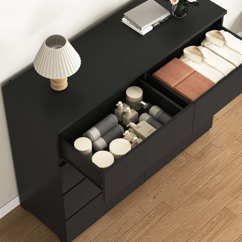 Commode 8 tiroirs pour chambre à coucher, commode de chambre moderne en bois, commode 8 tiroirs, commode haute pour placard, organisateur de commode pour le salon, placard