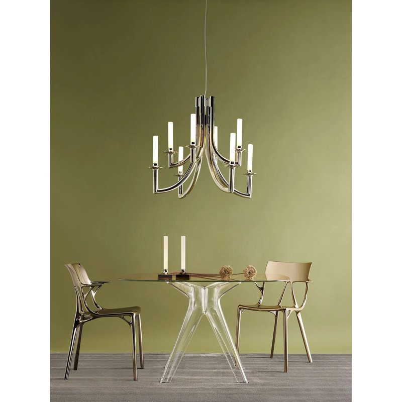 Khan 8 - Light LED Chandelier, Crystal