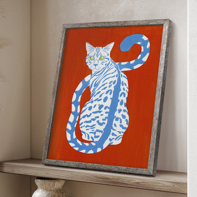 «Complementary House Cat II», reproduction encadrée - bois massif, H 11 po x l 9 po