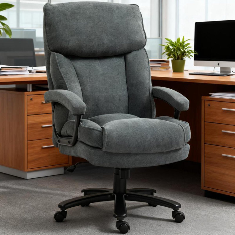 Chaise de bureau avec rembourrage moelleux et pivotant pour une journée de travail et de détente