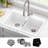 KRAUS Quarza 33” Granite Drop In / Undermount 50/50 Double Bowl White Kitchen Sink-119559511-119559514