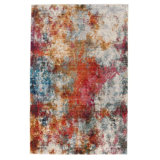 Mcmeans Abstract Red/Blue Area Rug