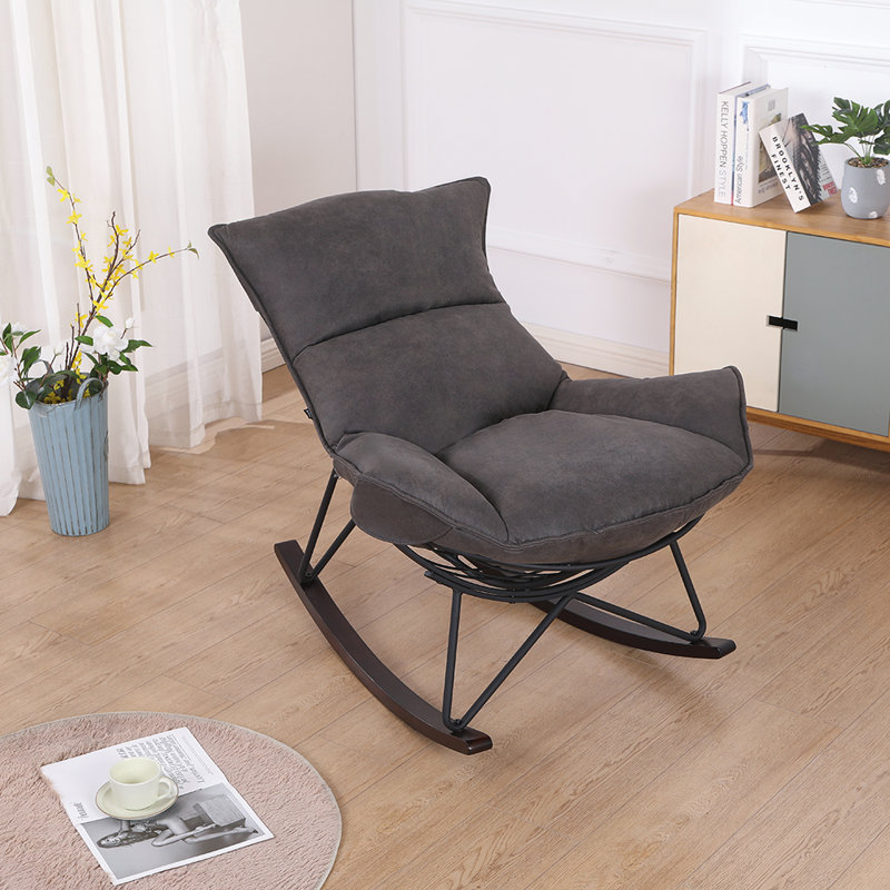 Aguilera Rocking Chair, Dark Grey
