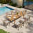 8- Person Rectangular Outdoor Dining Set With Umbrella Hole-1662744538