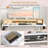 63" x 24" Electric Standing Desk with 2 Drawers Monitor Stand Storage Shelf-1833782989