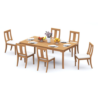 Osborne Teak Wood Patio Dining Set with