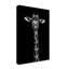 « giraffe portrait on black », reproduction de photo sur toile tendue-230181754