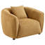 Chaise d'appoint rembourrée Wilta jaune moutarde-1668557186