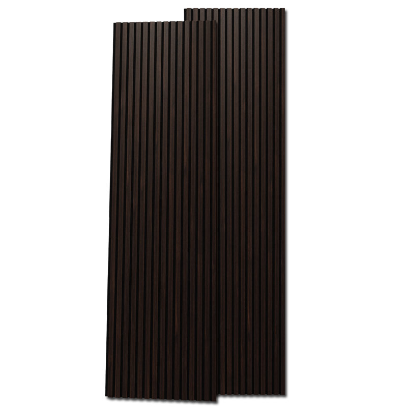 2 panneaux muraux en bois acoustique, lambris 3D pour décoration murale et de plafond (31 pieds carrés / caisse), Noyer