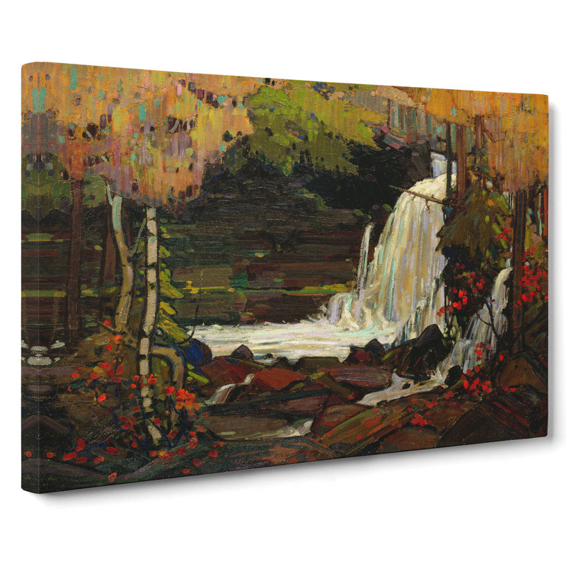 Woodland Waterfall by Tom Thomson - Wrapped Canvas Painting, 40cm H x 60cm W x 3cm D