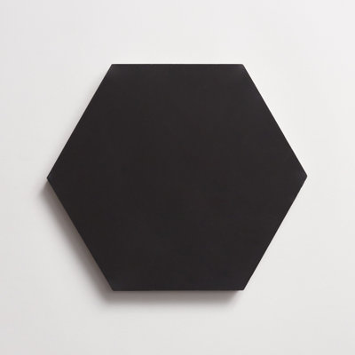 Menara 8x9-in Cement Wall & Floor Tile, Black