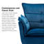 Fauteuil touffeté en polyester de 79,38 cm de large Toulouse-201434506