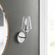 Mauricio Single Transparent Dimmable Bath Sconce