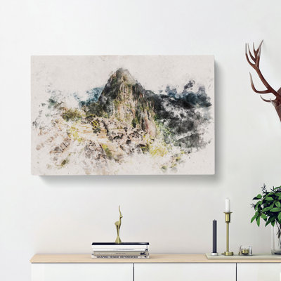 Machu Picchu & Huayna Picchu Mountain - Wrapped Canvas Print