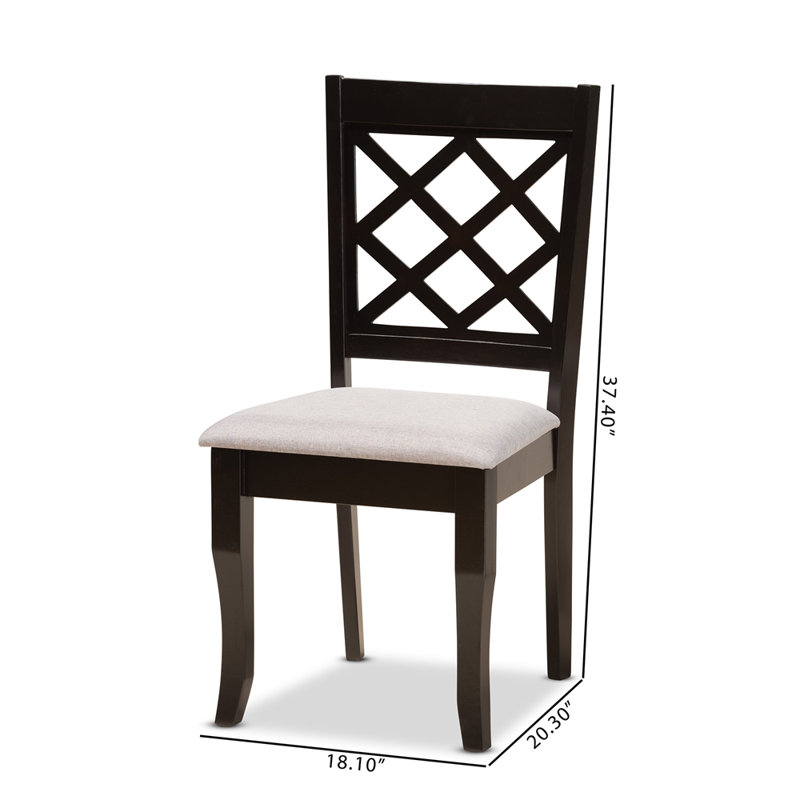 Chaise d'appoint à dossier croisé Boulware en gris / brun foncé