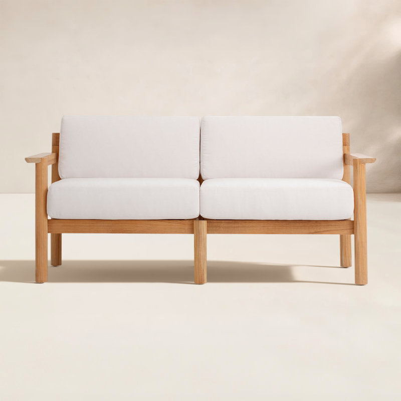 Haven 62.5'' Wide Teak with Sunbrella® Cushions, Sunbrella Canvas