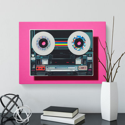 Futuristic Cassette Tape - Wrapped Canvas Print