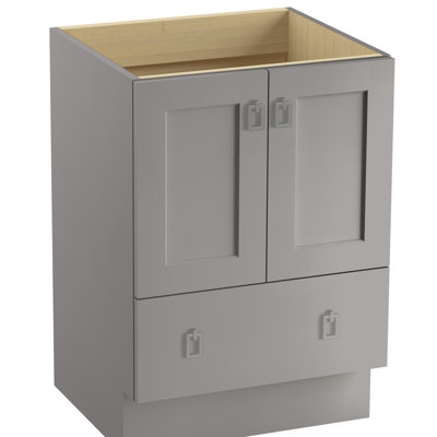 Poplin 24" Vanity Base Only with Toe Kick, 2 Doors and 1 Drawer