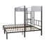 Triple lit superposé avec garde-corps ventilés, structure en métal robuste, lattes en bois silencieuses, séparable en 3 lits simples, aucun sommier nécessaire