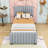 Twin Upholstered Platform Bed with Trundle-1178096152